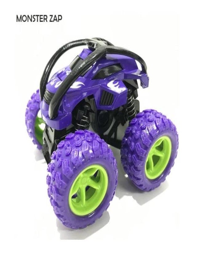 IndusBay® Inertia Friction 4X4 Wheel Monster Truck Offroad Cars Push and Go Toy Trucks Friction Powered Cars 4WD 4 Wheel Drive Vehicles for Toddlers Children Boys Girls Kids Gift, Blue - Image 3